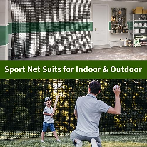 10x30FT Heavy Duty Baseball Backstop Net with Accessories - Sports Barrier