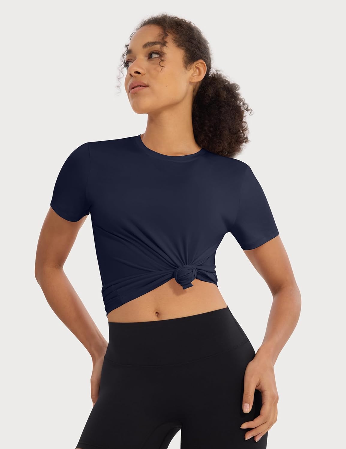 Skiennix Workout Tops for Women - Crew Neck Dry Fit Short Sleeve Athletic T-Shirts | 5 Pack for Gym & Yoga