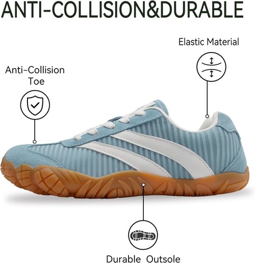 **Skiennix Barefoot Shoes | Women's Casual Sneakers with Wide Toe Box | Lightweight & Breathable Design**