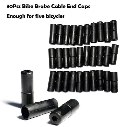 Farbetter Lined Bicycle Brake Cable Housing, 5mm x 50ft, Including 30 PCS Cable End Caps Kit, The Most Trusted DIY Set for SRAM/Shimano Mountain Bike Road Bike (Black)