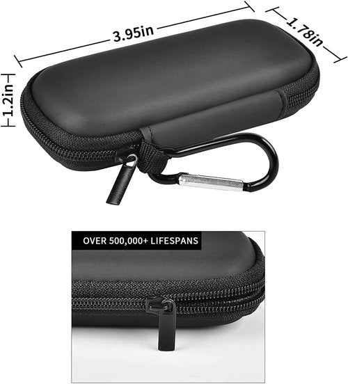 ALKOO Heart Monitor Case - Protective Travel Carrier for KardiaMobile EKG Monitors | Includes Pill Box & Carabiner Clip
