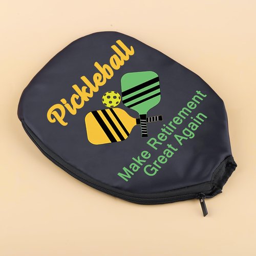 HOLLP 2PC Pickleball Paddle Covers Pickleball Make Retirement Great Again Funny Pickleball Paddle Pouch Gift (Make Retirement Great Again)