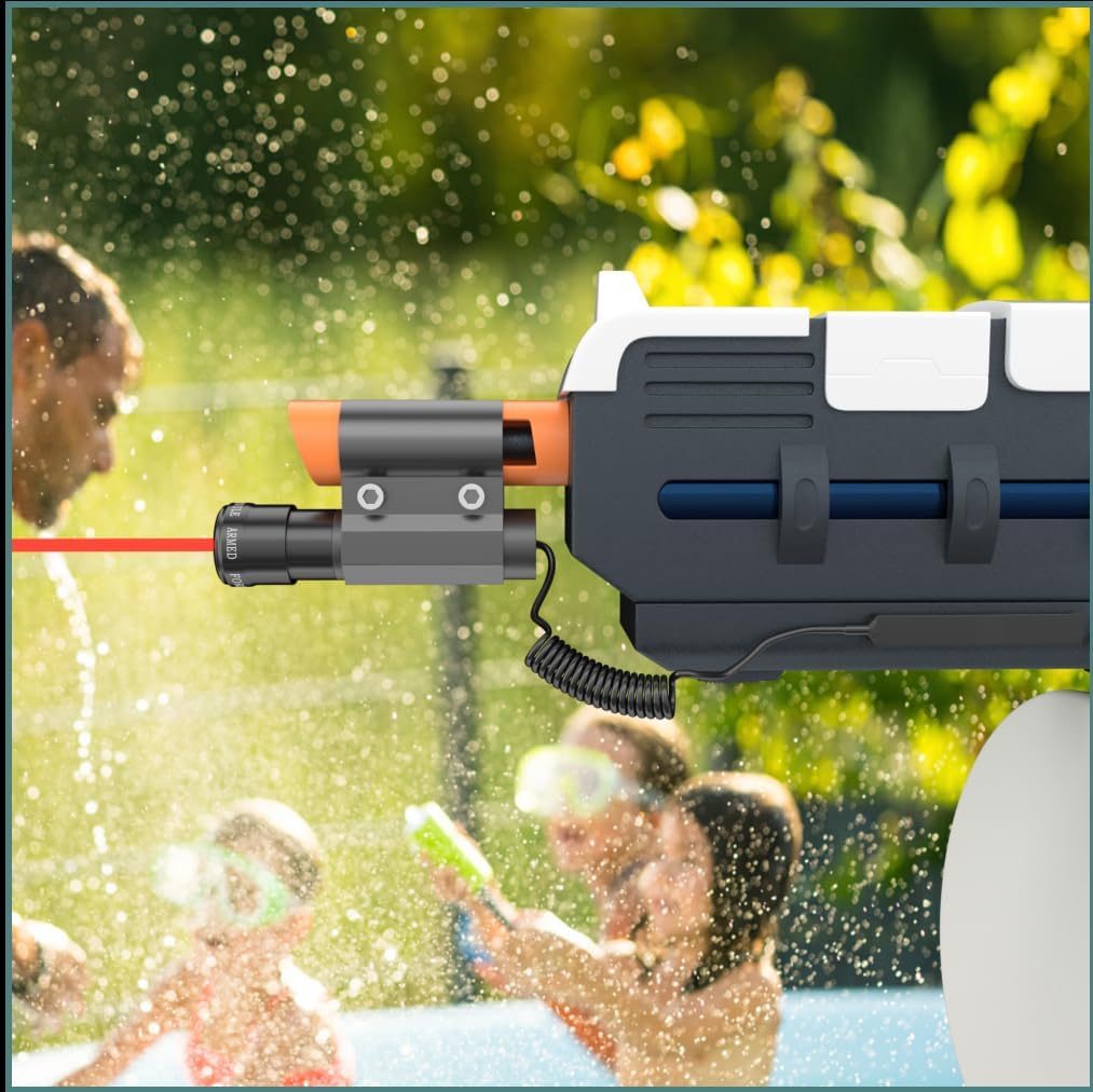 Skiennix Laser Sight - Red Dot Beam for Gel Ball Blasters & Bug Salt Gun | Includes 2 Battery Sets