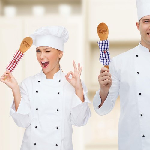 Gosknor 3pcs Chili Cook Off Prizes, 1st 2nd 3rd Place Wooden Spoon Award Cooking Trophy Set Cooking Competition Trophy Chili Cookoff Decorations Cooking Gifts for Men Women Festivals Supplies