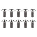 Wanyifa Titanium Ti Water Bottle Cage M5x8 10 12 15mm Bolt Button Head Allen Key Screws Pack of 10 (Silver, M5x10mm)