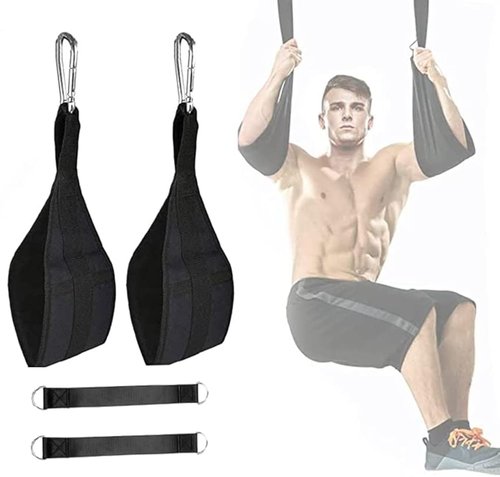 Hanging Ab Straps, for Abdominal Muscle Building, Rip Resistant and Padded Arm Support for Ab Workout, Ab Sling Straps for Knee and Leg Raises, Pull Up Straps for Men and Women