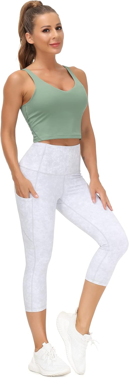 The Gym People Women's Sports Bra - Longline Wirefree Padded with Medium Support | Comfortable Fit