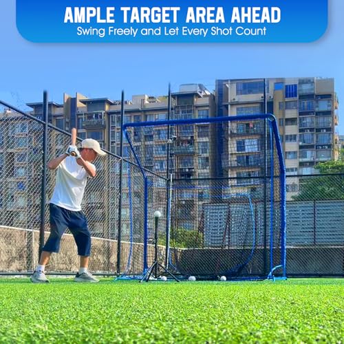 6x6FT Baseball Softball Batting Cage Net with Blocking System - Practice Training