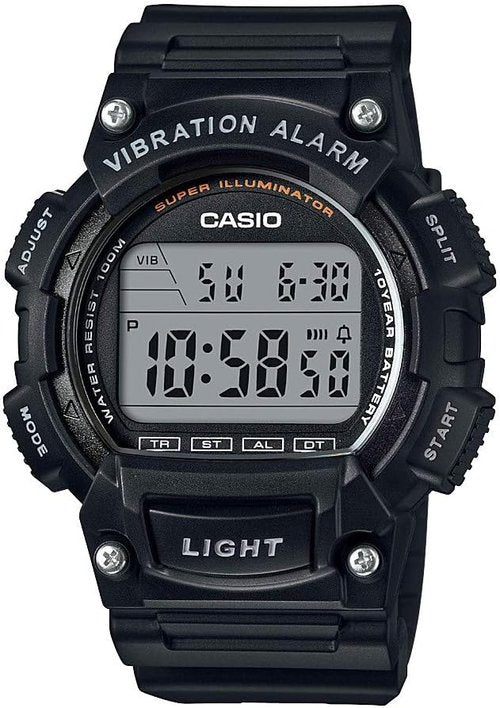 Casio W736H Series - Men's Digital Watch with 1/100 Sec Stopwatch & Super Illuminator LED Light | 100M Water Resistance