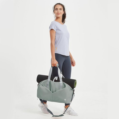 Ceneda 20" Gym Bag - Lightweight Waterproof Duffel with Wet Pocket & Shoe Compartment | Dark Grey
