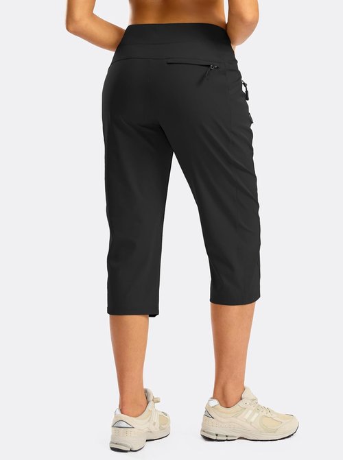 G GRADUAL Women's Capri Pants - Lightweight Quick-Dry Hiking Capris with 3 Zipper Pockets | Casual Summer Wear
