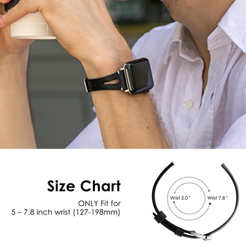 Lamshaw Compatible with TRAUSI Smart Watches Bands, Quick Release Slim Vintage Leather Strap Replacement Compatible with TRAUSI TG08 1.83" HD Smart Watches (Black, 22mm size band)