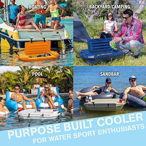 GoSports Outdoors 40QT Floating Cooler Orange - Amphibious Dry Storage for Water & Land