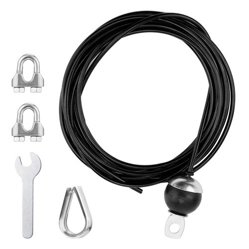 NQEUEPN 196in Fitness Pulley Cable, Adjustable Home Gym Replacement Cables Pulley System Gym Heavy Duty Fitness Steel Wire Rope 5mm Thick for Pulley Machine Accessories Home Gym