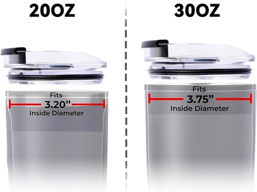 **dscvr Tumbler Replacement Lids - Spill Proof & Shatter Resistant | Fits 20 oz YETI & Ozark Trails (Black)**