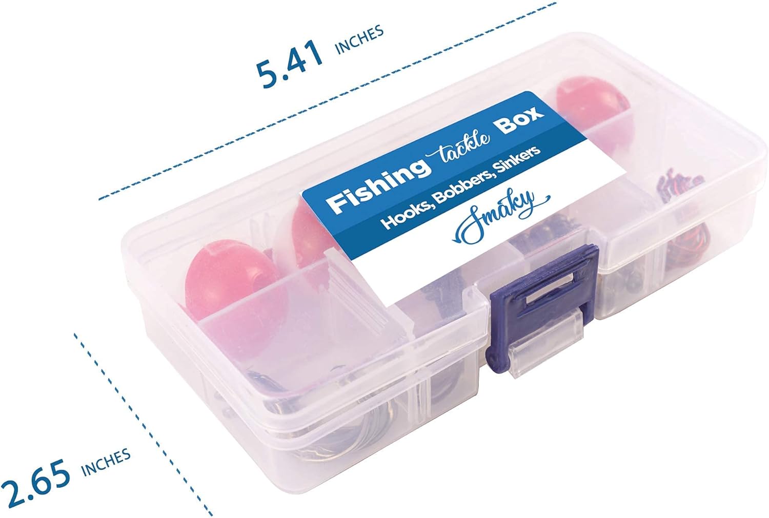 Smaky Fishing Tackle Kit - 80-Piece Beginner Equipment with Hooks, Bobbers & Sinkers | Ideal for Live & Artificial Baits