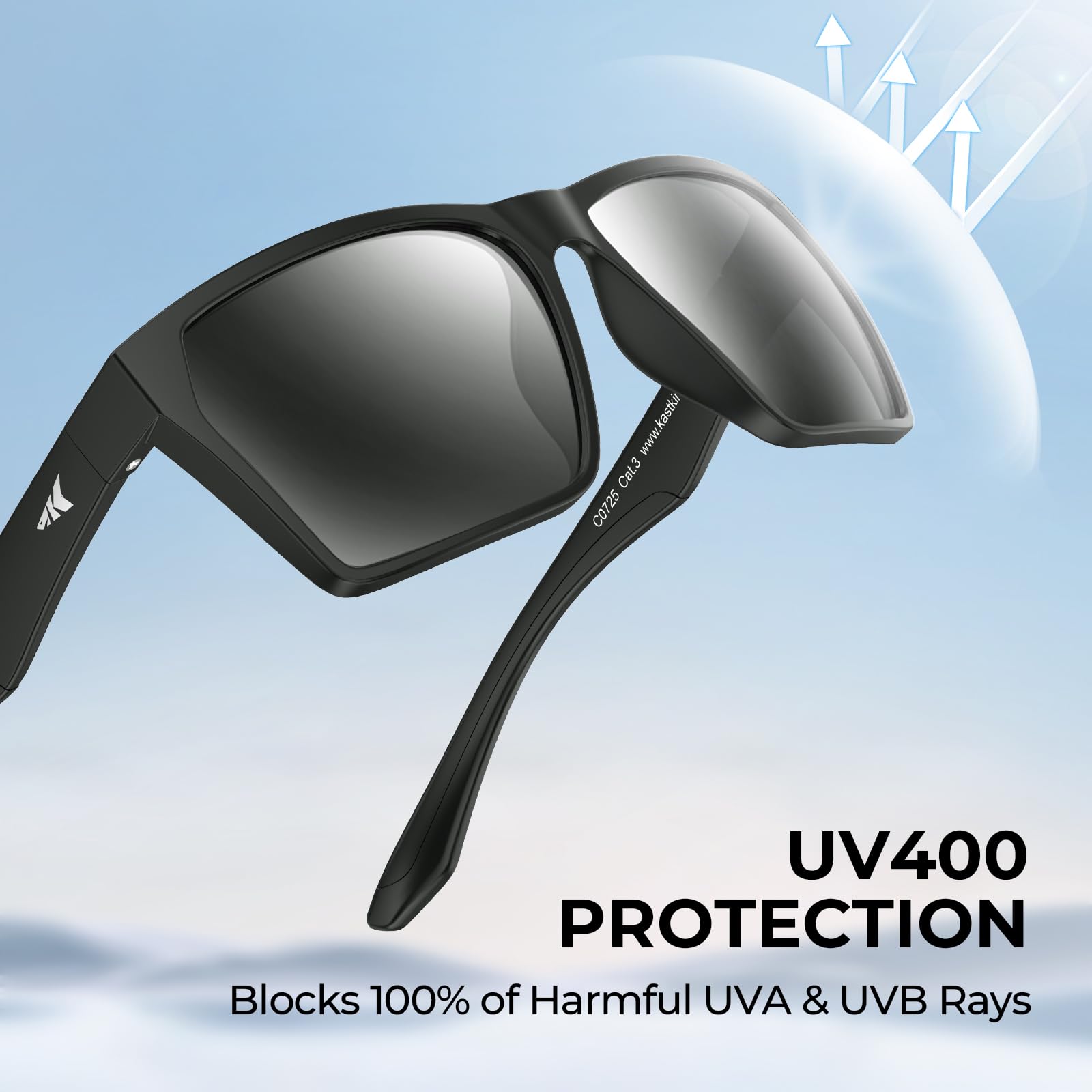 KastKing Beartrap Polarized Sports Fishing Sunglasses, With PuriVex Protective Lens Coating, Square Frame Design, Men Women