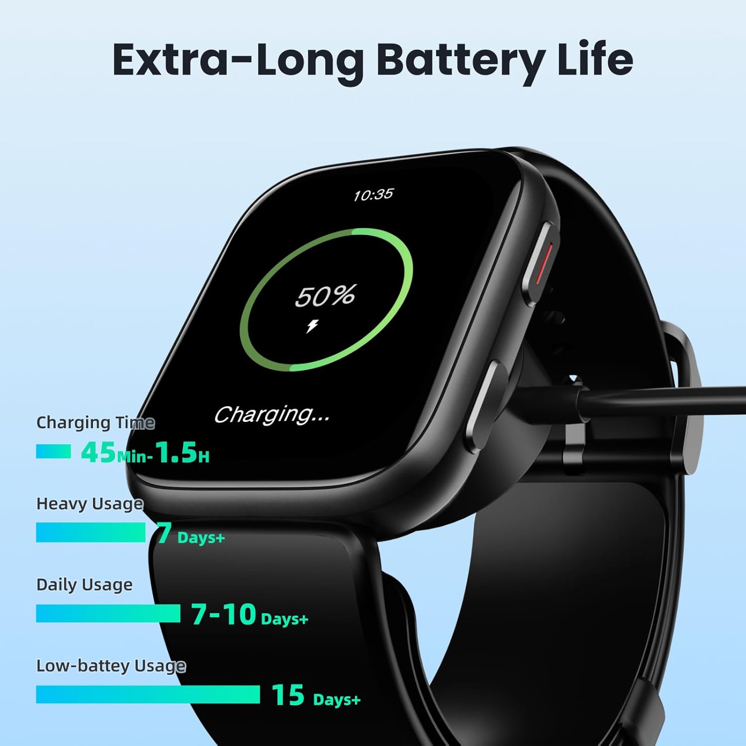 S7 Smart Watch - Blood Pressure Monitor with Air Pump Cuff | 1.95'' Display, Sleep Tracking & Sports Mode