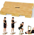 SIEUSALEVN Natural Wooden Fitness Board for Resistance Band Exercises Home Gym