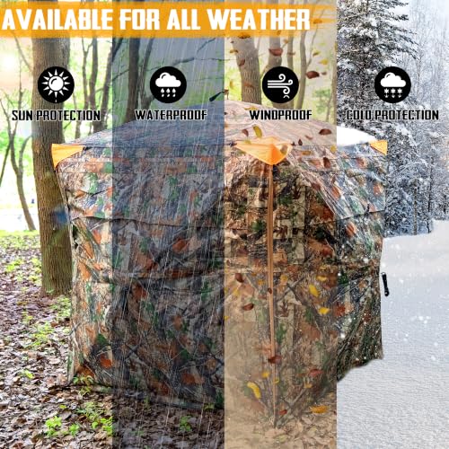 PPOLB 270° See-Through Ground Hunting Blind for Deer & Turkey, 2-3 Person