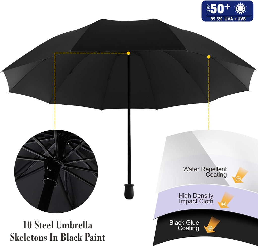 XLINGZA Beach Umbrella - UPF 50+ Protection with Adjustable Universal Clamp