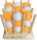 Bounce Battle Wood Edition - Fast-Paced Skill & Strategy Game for Kids 8+ | 27 Balls & Wooden Cube Included