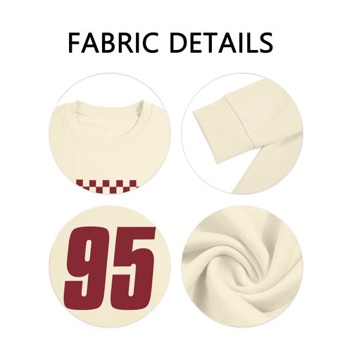 YHHR Car sweatshirt Magical King Dom Car Racer Long Sleeve Shirt Trendy Cars Graphic Pullover Autumn Vacation Trip Tops Apricot