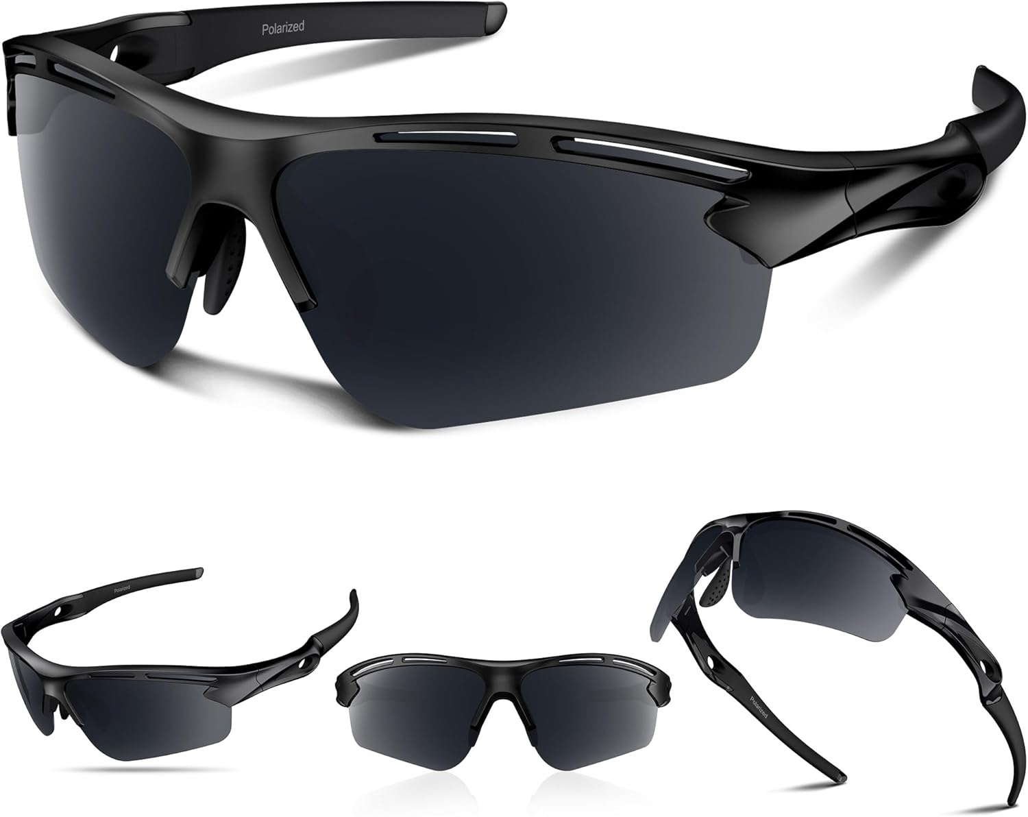 Polarized Sports Sunglasses | UV400 Protection for Men & Women - Lightweight TR90 Design