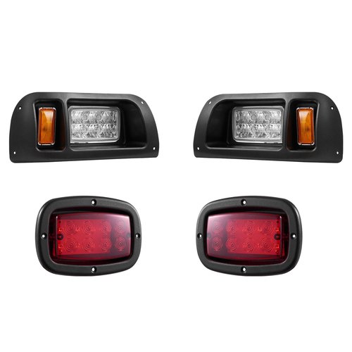 VEVOR Golf Cart Light Kit, 12 Volt, LED Headlight and Tail Light Kit with Wiring Harness, Switch, Zip Ties, ABS Housing, High-Brightness, Waterproof and Dustproof, Fit for EZGO TXT 1996-2013 Models