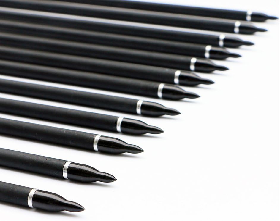 TIGER ARCHERY 30-Inch Carbon Hunting Arrows - Removable Tips for Compound & Recurve Bows | Pack of 12