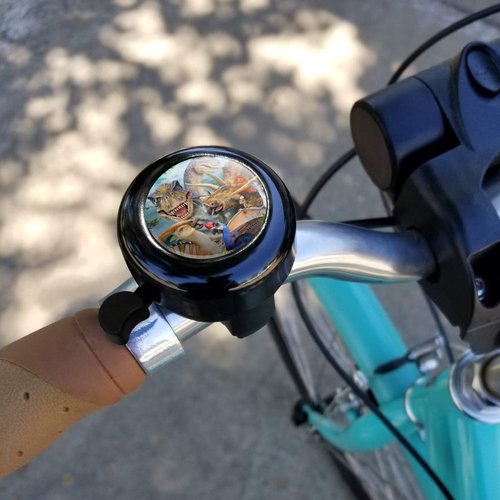GRAPHICS & MORE Dinosaur Jurassic Selfie T-Rex Triceratops Brontosaurus Pterodactyl Parasaurolophus Bicycle Handlebar Bike Bell