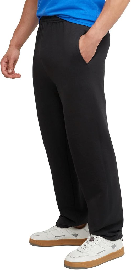 Hanes Men's EcoSmart Sweatpants - Comfortable Athletic Lounge Pants with Pockets | Fleece, Open Hem