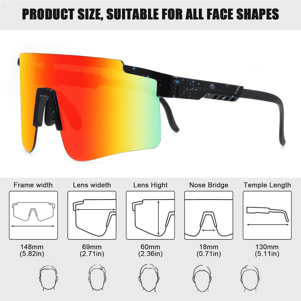 YuJian Sports Sunglasses - UV Protection Goggles for Men & Women | Ideal for Baseball, Cycling, Fishing, Golf