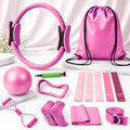 Pilates Kit for Home Workouts, Pilates Equipment Ring and Ball Set with Resistance Bands, Pilates Essentials Kit for Women, Home Pilates Workout Kit, Pilates Starter Kit for Women at Gym Studio Travel