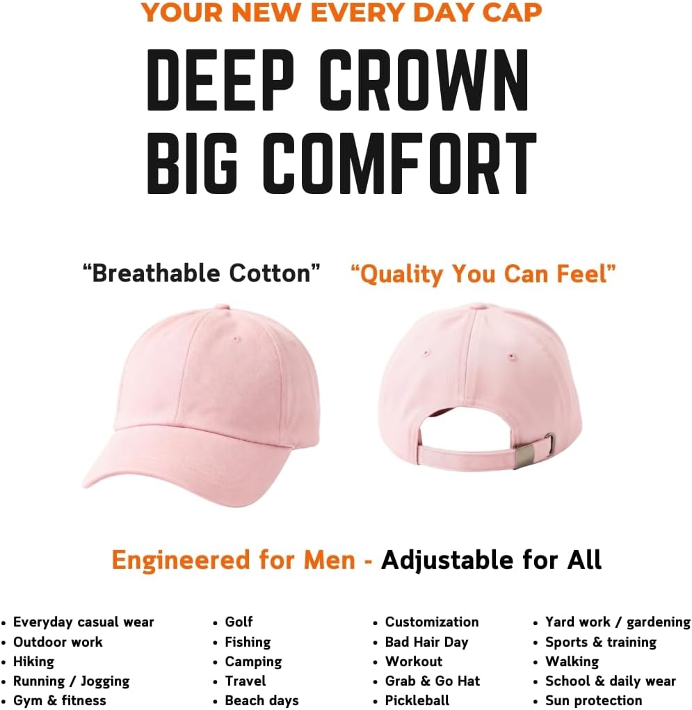 Skiennix Men's Athletic Baseball Cap - Soft Cotton Unstructured Dad Hat | Adjustable Outdoor Style