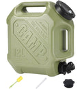 ASIEIT 3.2 Gallon Water Jug with Spigot, Portable Water Tank BPA Free, Leak-Proof Water Containers for Camping Water Storage Containers for Emergency Outdoor Hiking Picnic, Green/Black/Yellow