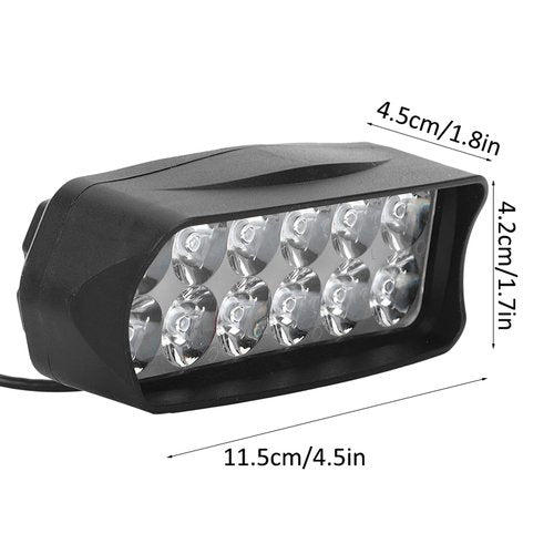 CYSFETENA Ebike Headlight 48V 36V,12V-80V Compatible, Universal Motorcycle LED Headlight, High Brightness Tricycle Conversion Light Electric Bike Lamp