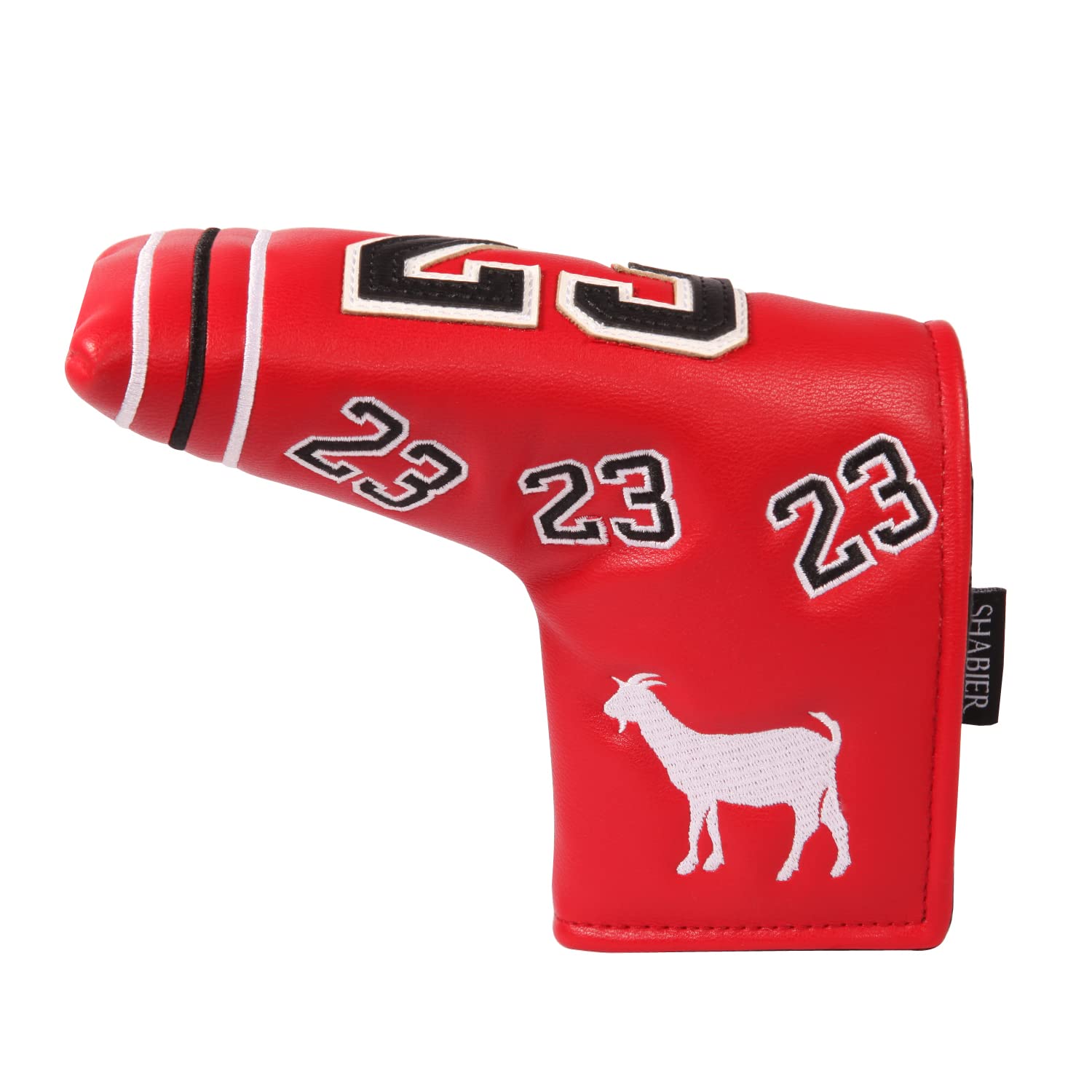 SHABIER Number 23 Red Golf Putter Cover Headcover for Blade Golf Putter Head Cover (Horizontal No.23)