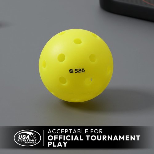 A11N SPORTS S26 Indoor Pickleballs- Consistent Bounce, Easy to Control and Durable Application - USAPA Approved - Ideal for All Ages - Available in Blue and Yellow