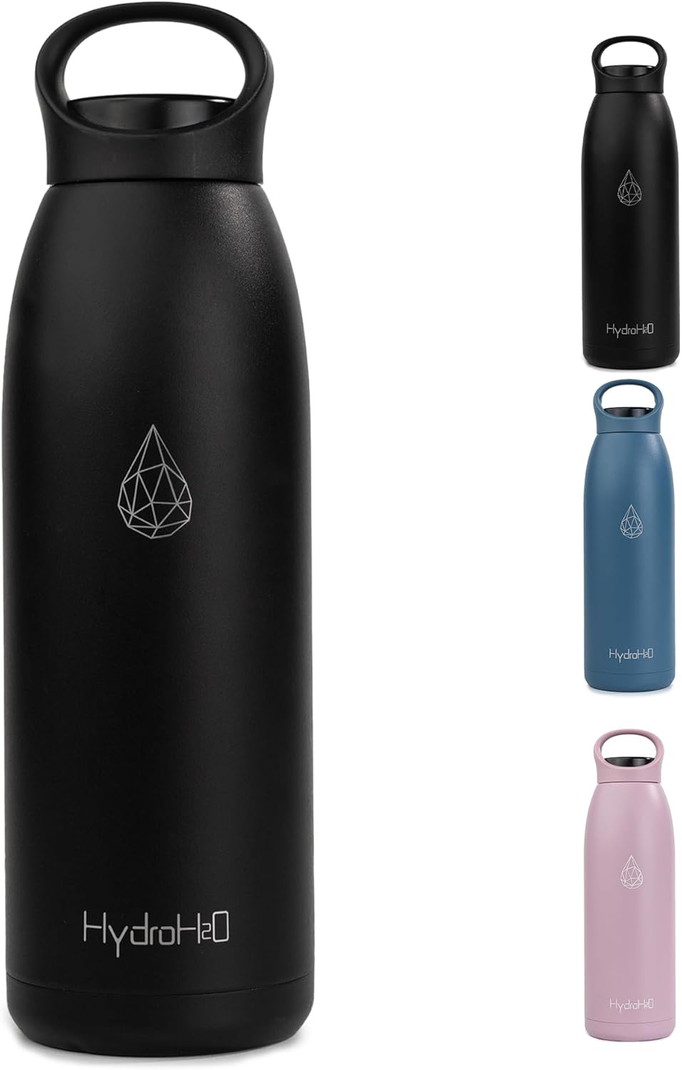 Skiennix Insulated Stainless Steel Water Bottle - 32 oz Double Wall, BPA-Free, Keeps Drinks Cold 24H & Hot 12H, Durable for Sports & Outdoor Activities, Black
