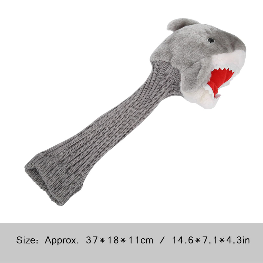 Yosoo Golf Club Cover Shark Animal Golf Club Cover, Plush Cloth Golf Headcover for Brand 3 and 5 Wood Driver, Wear Resistance Cute Shark Head Golf Club Cover 14.6 * 7.1 * 4.3in
