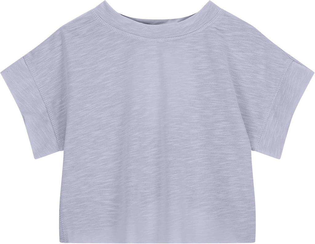 Skiennix Summer Tops for Kids - Fashionable Round Neck Short Sleeve Tees | Cute Casual Backless Design