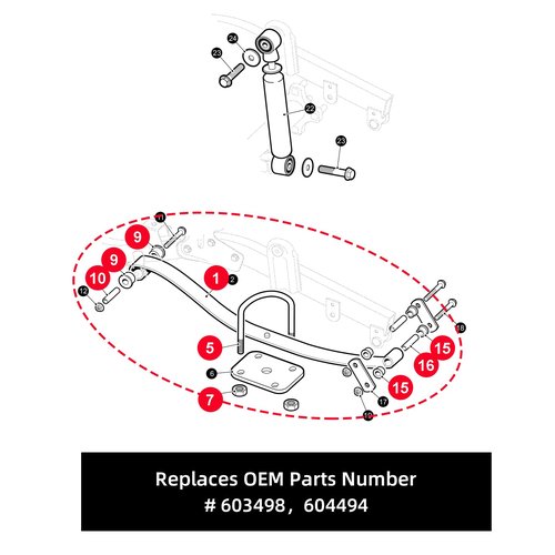 Roykaw Golf Cart Rear Leaf Spring Kit Compatible with EZGO RXV 2008-up Gas & Electric Models, Heavy Duty 2-Leaf Springs w/Bushings Sleeves U Bolts, OEM# 604494, 603498