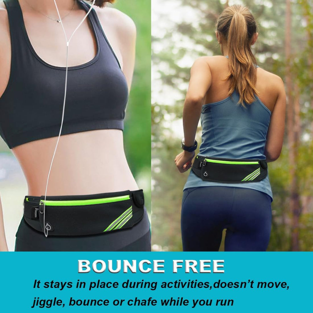 Skiennix Slim Running Belt - Reflective Fanny Pack for Hiking & Cycling | Lightweight Jogging Pouch
