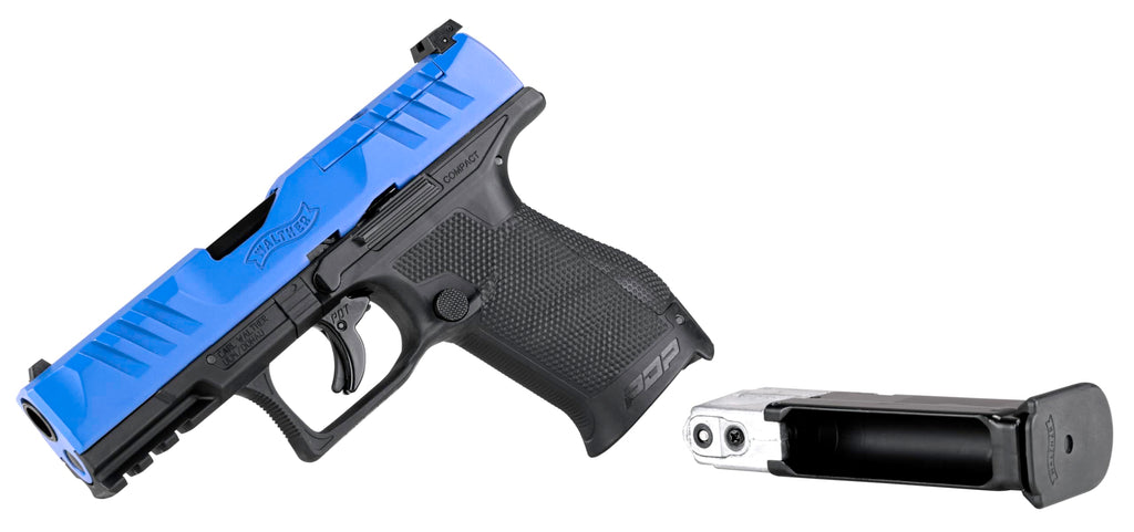 T4E Walther PDP Compact .43 Caliber Training Pistol Paintball Gun Marker, Blue
