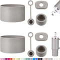 HYZ Silicone Spill Proof Stopper Set - 8 Piece Accessories for Stanley H2.0 Tumblers | Ash Color