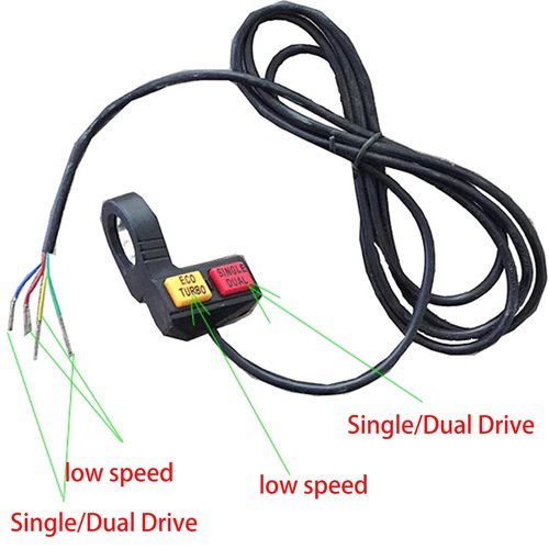 Jfentrwa Motorcycle Dual Switch 36V-72V Motor Controller - Single/Dual Drive Switch & Speed Limiter Module, High/Low Speed Control for Electric Scooter Accessories