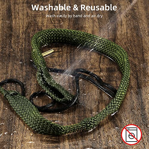 EZshoot Bore Cleaner Kit for 9mm .38 .357 & .380 Caliber Rifles and Pistols - Reusable Compact Rope Brush