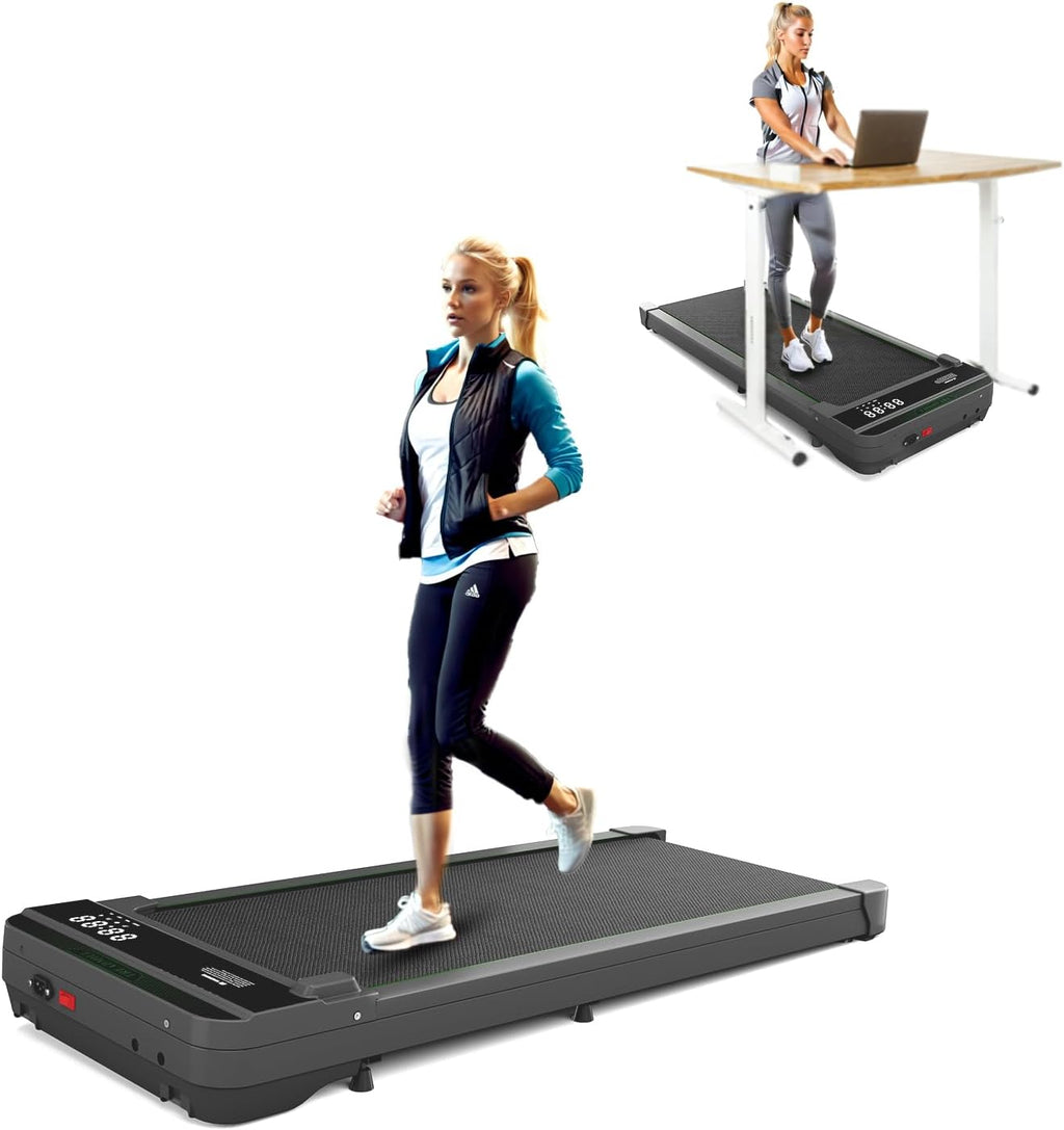 Skiennix 3-in-1 Treadmill - Portable Under Desk Walking Pad with Incline & Remote Control | LED Display