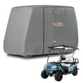 EVRBUL Golf Cart Cover 2/2+2/4 Passenger Heavy Duty 420D Waterproof Golf Cart Covers with Three Zipper Doors Compatible with EZGO, Club Car, Yamaha Golf Carts,Windproof Sunproof Golf Cart Cover (Gray)